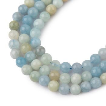 Beryl Aquamarine beads 6mm