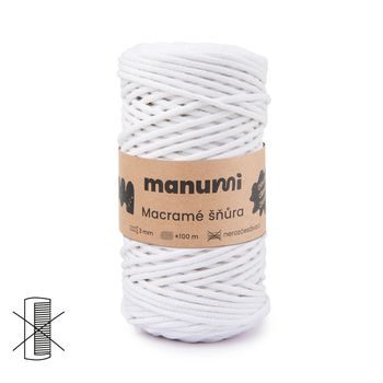 Macramé cord 3mm white