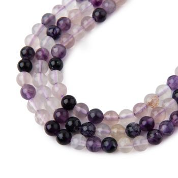 Purple Fluorite beads 4mm