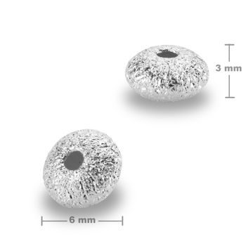 Sterling silver 925 bead stardust 6x3mm No.400