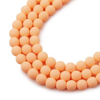 České stláčané korálky Estrela BONDELI 6 mm soft orange
