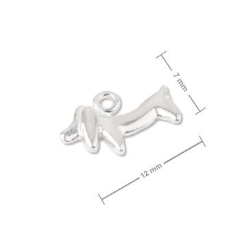 Amoracast pendant dachshund 12x7mm silver
