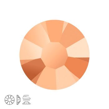 Preciosa MC iron-on chaton rose MAXIMA SS20 Crystal Capri Gold