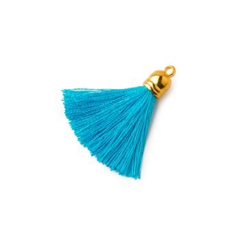 Silk tassel 3cm light blue