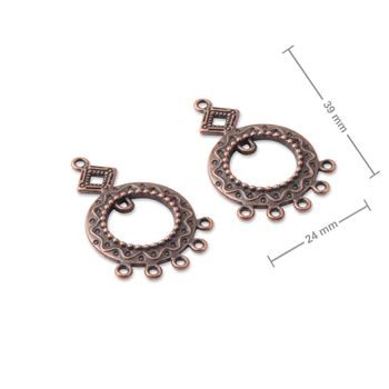 Decorative chandelier earring findings 39x24mm antique copper
