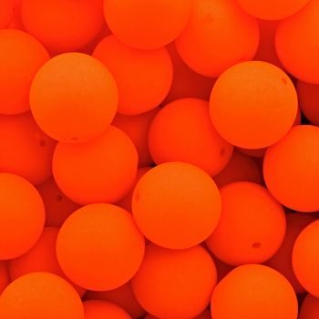 Mačkané korálky Estrela NEON 10mm oranžové