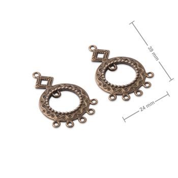 Chandelier earring findings 39x24mm antique brass