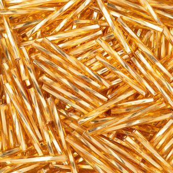 Skleněné trubičky kroucené 25mm zlaté