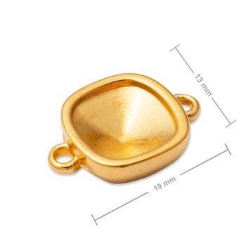 Manumi connector with a setting for SWAROVSKI 4470 10mm gold-plated