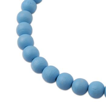 Manumi czech wooden beads 10 mm light blue