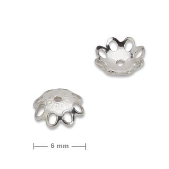 Sterling silver 925 bead cap 6x1mm No.659