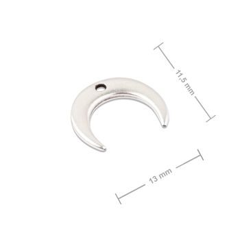 Manumi pendant half-moon 13x11.5mm silver-plated