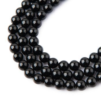 Black Tourmaline beads 6mm