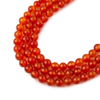 Carnelian Orange beads 4mm