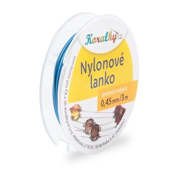 Nylónove lanko 0,45mm/3m pastelovo modre č.10