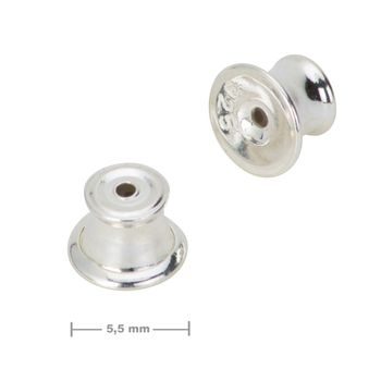 Earring Backs, Earnuts with Medium Clutch 5.5mm, Surgical Steel