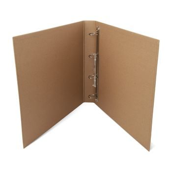 Scrapbooking ring album made of kraft cardboard 36.5x32.5x4cm natural