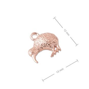 Silver pendant kiwi rose gold-plated No.868