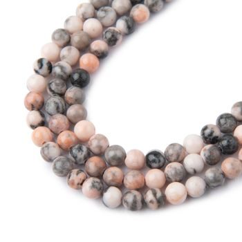 Pink Zebra Jasper beads 4mm