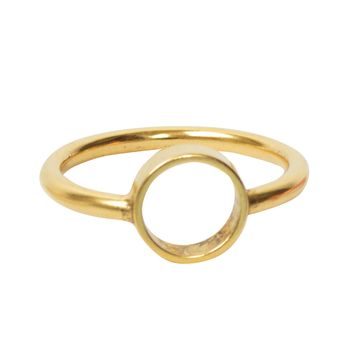Nunn Design ring base with a frame circle 9,5mm gold-plated