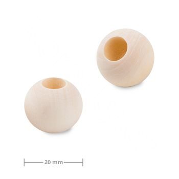 Wooden beads with large hole for Macramé 20mm