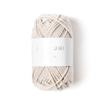 Cotton crochet yarn Ricorumi dk shade 003 light grey