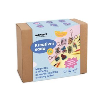 Manumi kreatívna sada na výrobu magnetiek a kľúčeniek zo zmršťovacej fólie s motívmi zvierat z džungle