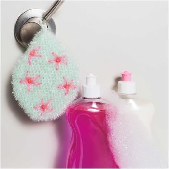 Rico design háčkovacia bambulková priadza POMPON Print ružovo-biela