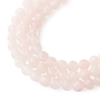 Rose quartz 6 mm faceted