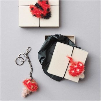 Rico design háčkovacia bambulková priadza POMPON Print ružovo-biela