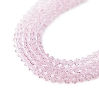 Czech crystal bicone beads 4mm Light Rose