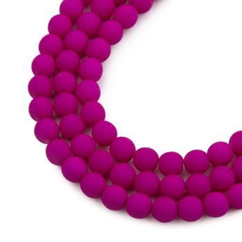 České stláčané koráliky Estrela NEON 6 mm fialové
