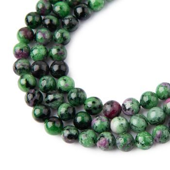 Ruby Zoisite beads 6mm