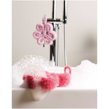 Rico design háčkovacia bambulková priadza POMPON Print ružovo-biela