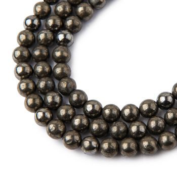 Pyrite beads 6mm