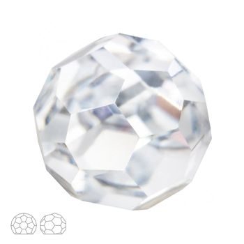 Preciosa MC glue-on round stone 8mm Crystal