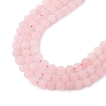 Rose Quartz beads matte 4mm