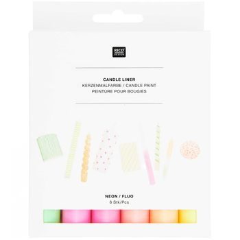 Rico design set of wax pens for painting on candles 6 pcs neon colors