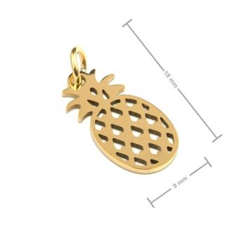 Přívěsek z chirurgické oceli ananas v barvě zlata