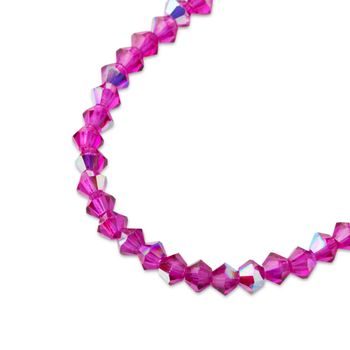 Preciosa MC bead Rondelle 3mm Fuchsia AB