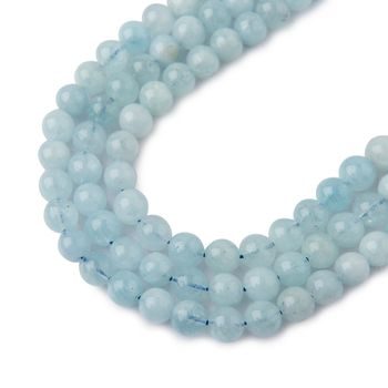 Aquamarine beads 4mm