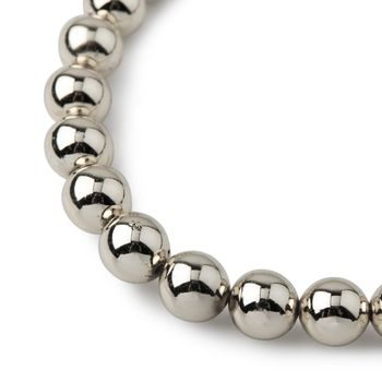 Perle metalice acrilice 12 mm argintii