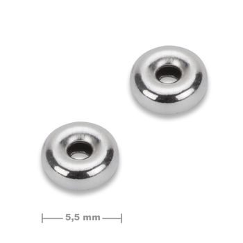 Sterling silver 925 spacer bead  5.5x2.5mm No.317