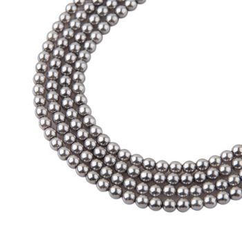 Glass pearls 3mm hematite