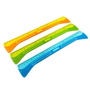 Plastic ruler 30cm with a flexible part mix of colours