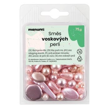 Glass pearls mix pink