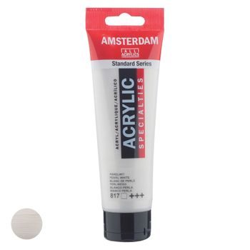 Amsterdam akrylová barva v tubě Standart Series 120 ml 817 Pearl White