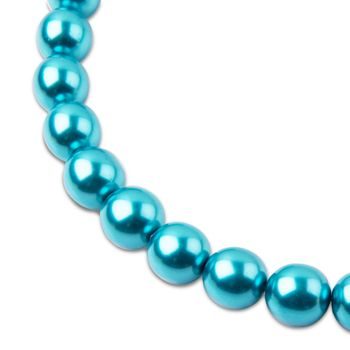 Glass pearls 10mm turquiose