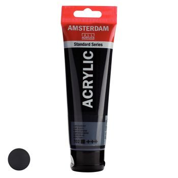 Amsterdam acrylic paint in a tube Standart Series 120 ml 702 Lamp Black