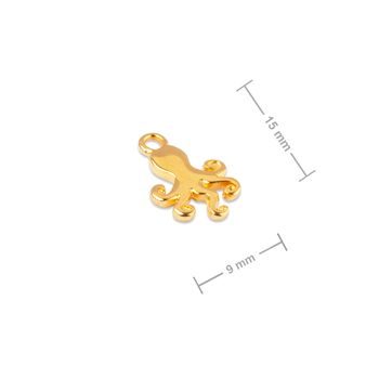 OmegaCast pendant octopus 15x9mm gold-plated